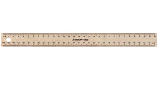 Studymate Wooden Ruler 30cm