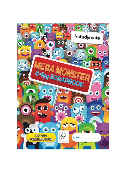Studymate 100gsm Mega Monster Scrapbook 64 page